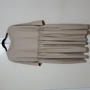 Mimu maxi sand colored smock dress
